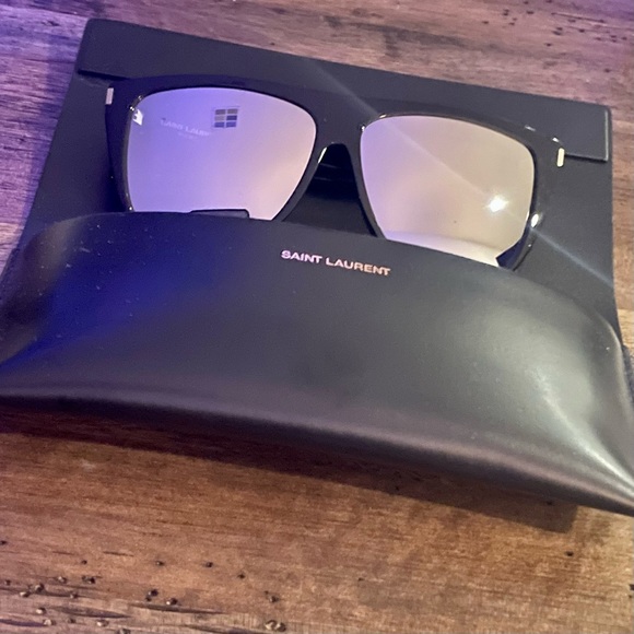 Saint Laurent 59mm Sunglasses Mirrored Lens, MSRP $420 - Picture 1 of 10